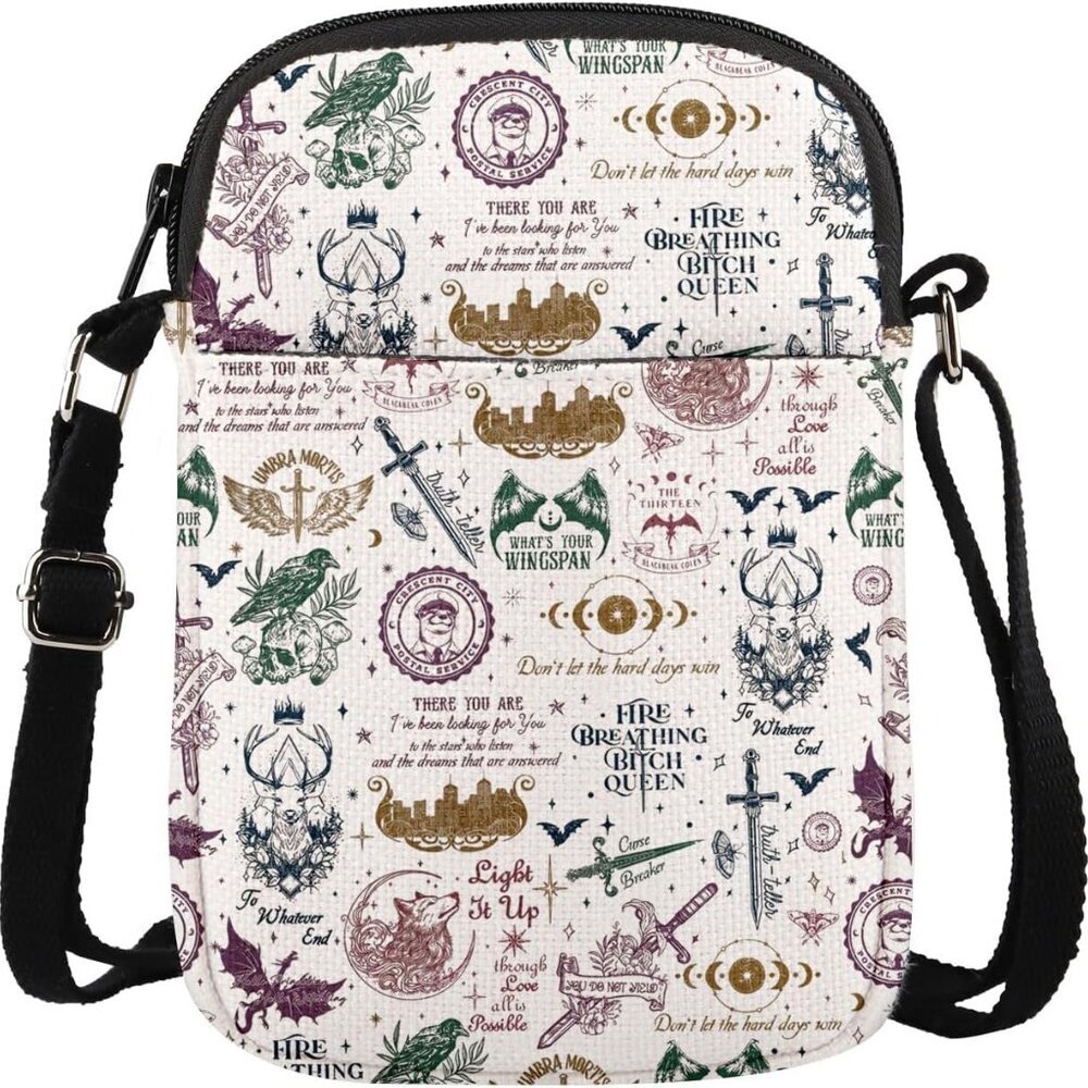 Durable High-Quality Canvas Crossbody Bag for Every Book Lover's Essentials